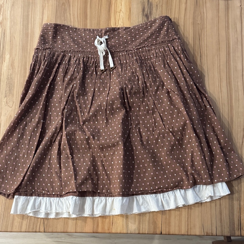 Vintage America Eagle size 6 brown dot skirt